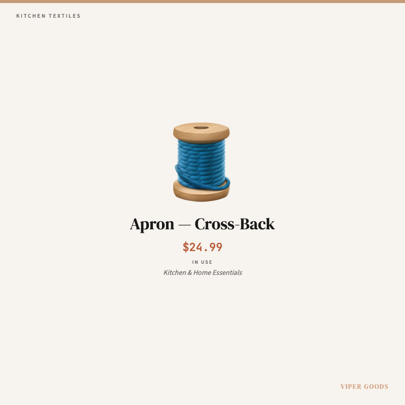 Apron — Cross-Back — Lifestyle