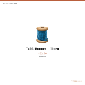 Table Runner — Linen — Front