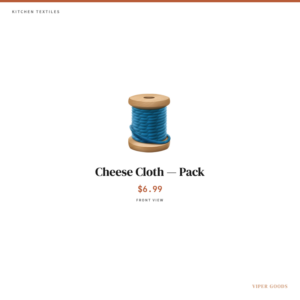 Cheese Cloth — Pack — Front