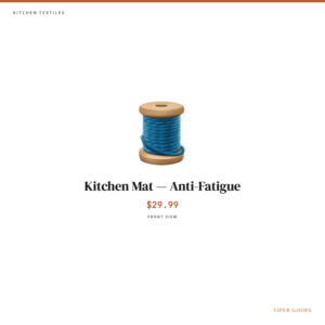 Kitchen Mat — Anti-Fatigue — Front