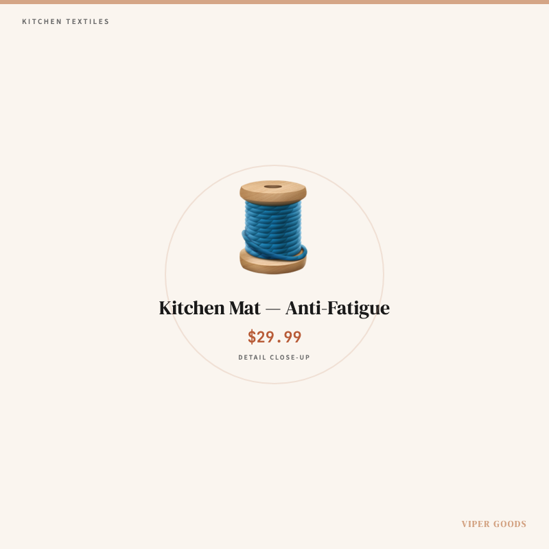 Kitchen Mat — Anti-Fatigue — Detail