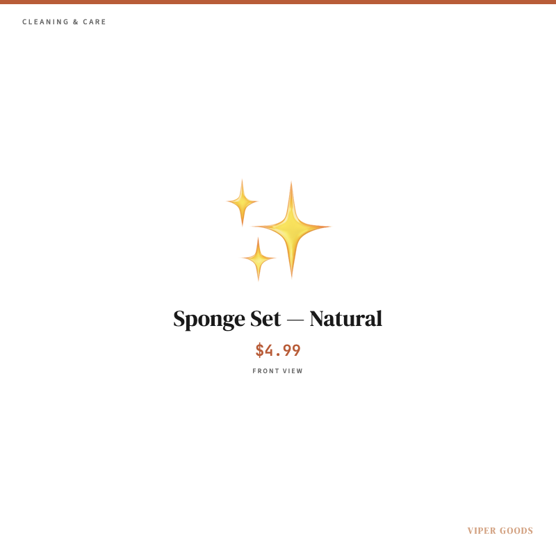 Sponge Set — Natural — Front