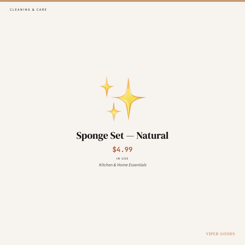 Sponge Set — Natural — Lifestyle