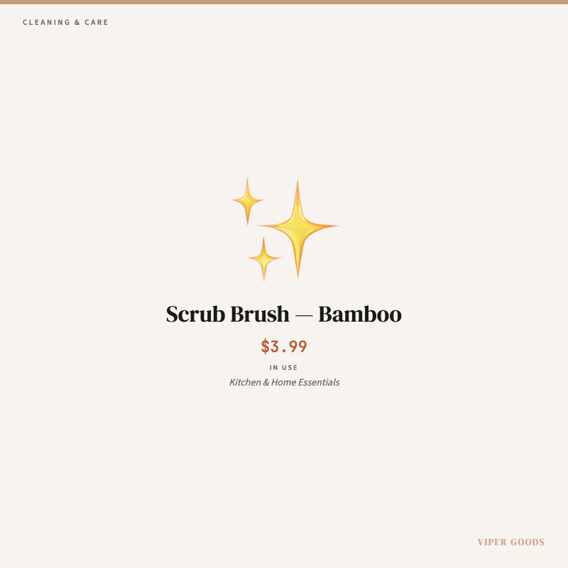 Scrub Brush — Bamboo — Lifestyle
