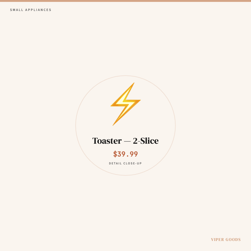 Toaster — 2-Slice — Detail