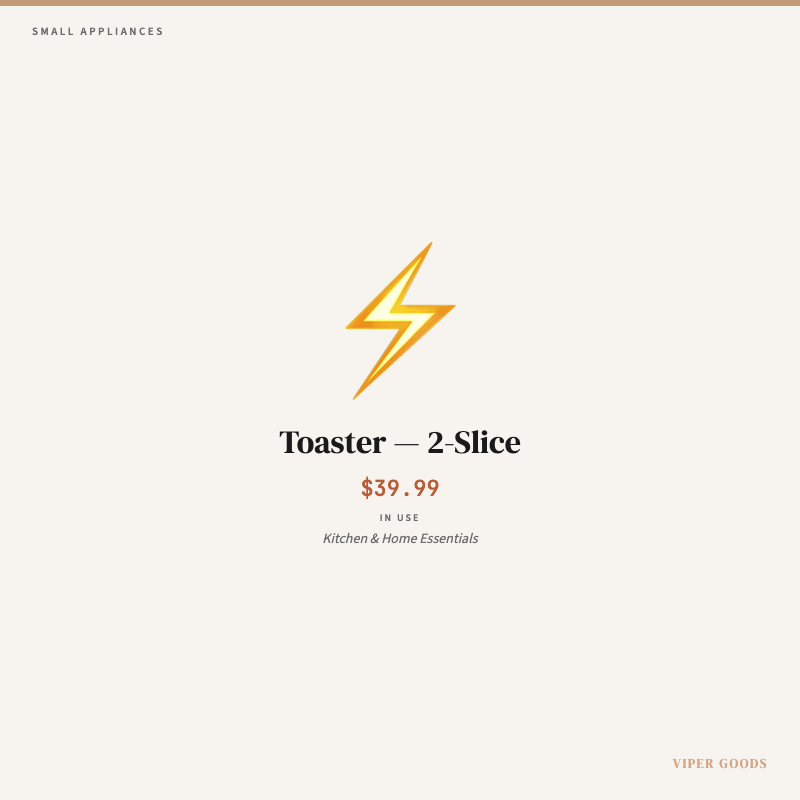 Toaster — 2-Slice — Lifestyle