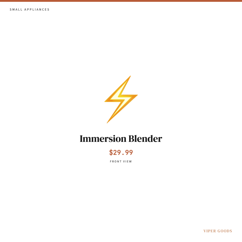 Immersion Blender — Front