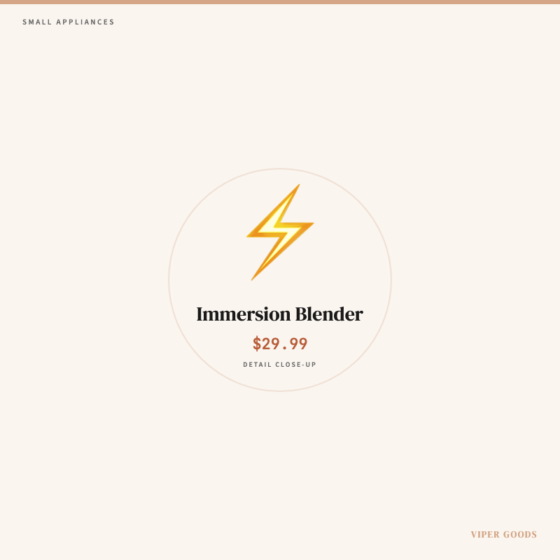 Immersion Blender — Detail