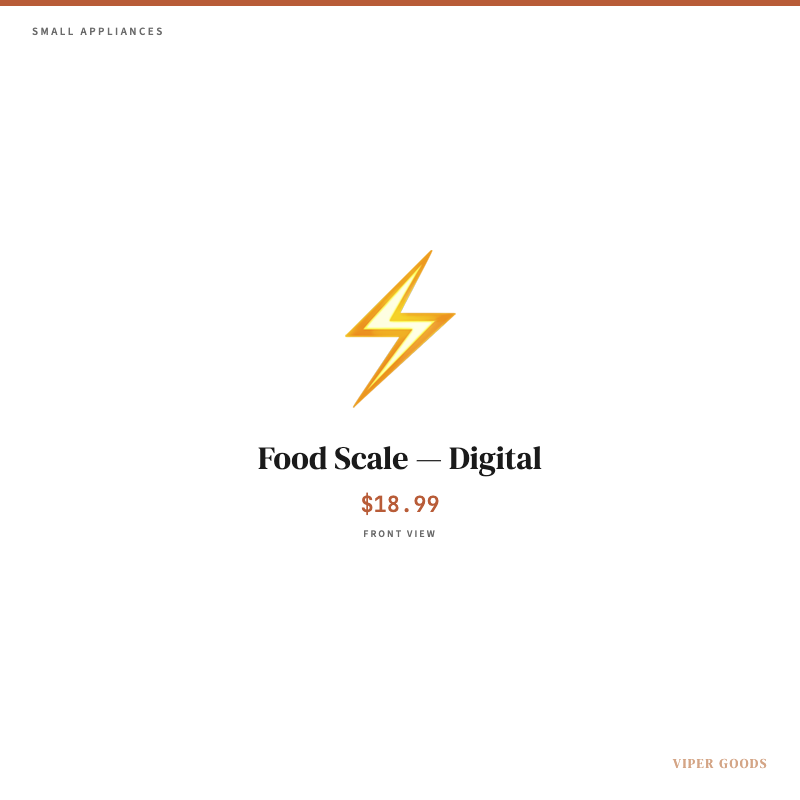 Food Scale — Digital — Front