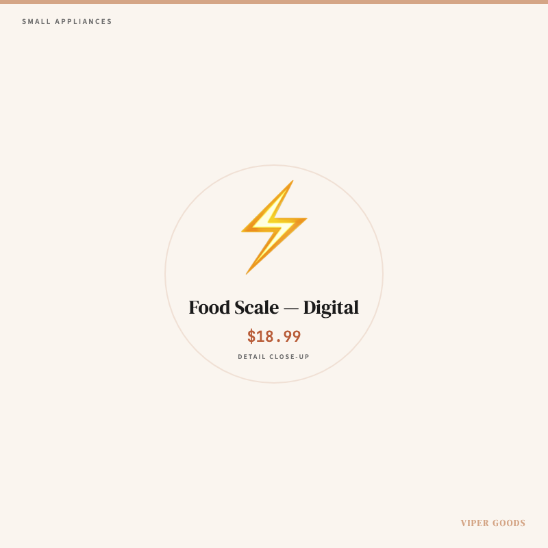 Food Scale — Digital — Detail