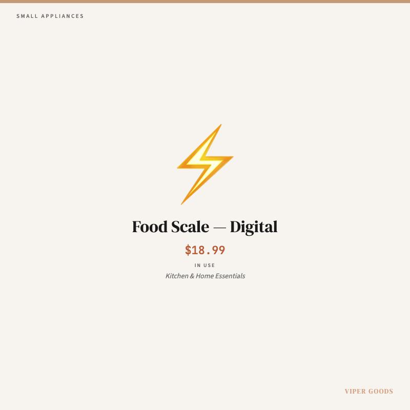 Food Scale — Digital — Lifestyle