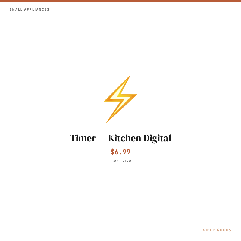 Timer — Kitchen Digital — Front