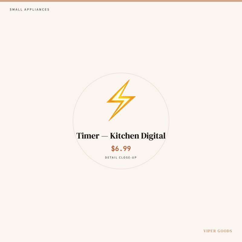 Timer — Kitchen Digital — Detail