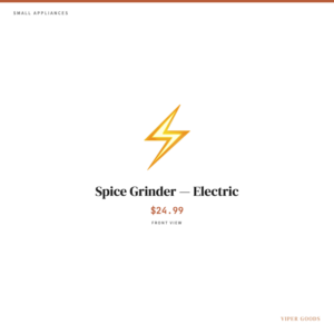 Spice Grinder — Electric — Front