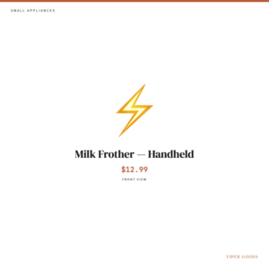 Milk Frother — Handheld — Front