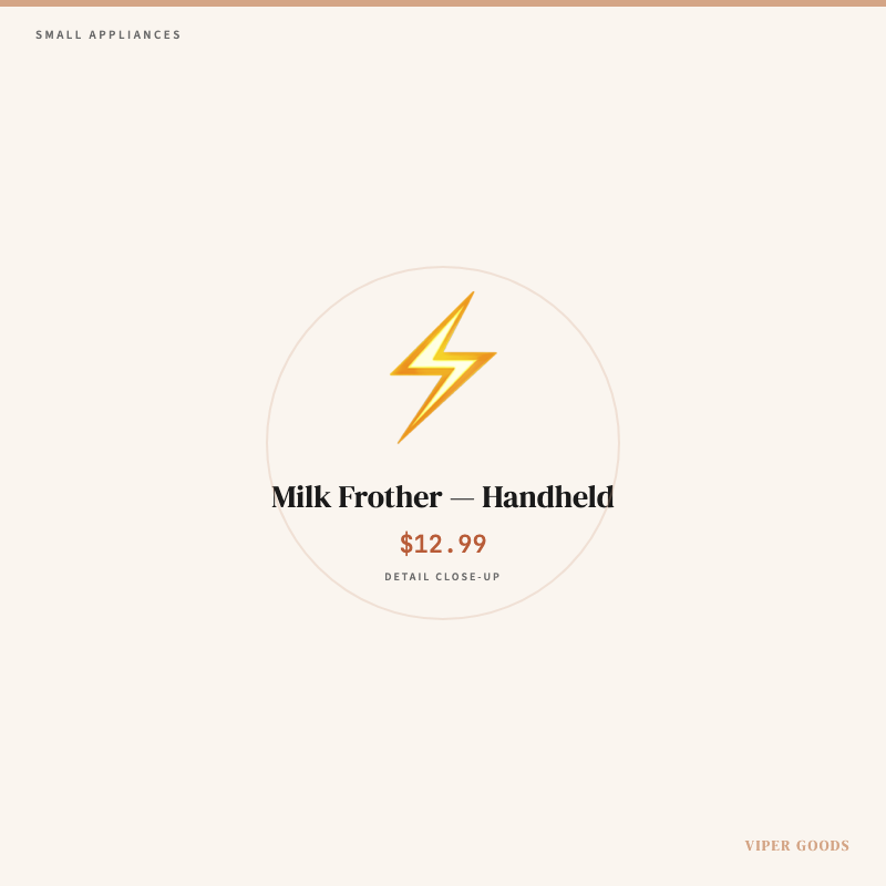 Milk Frother — Handheld — Detail