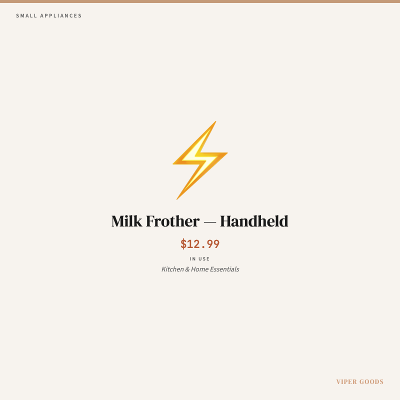 Milk Frother — Handheld — Lifestyle
