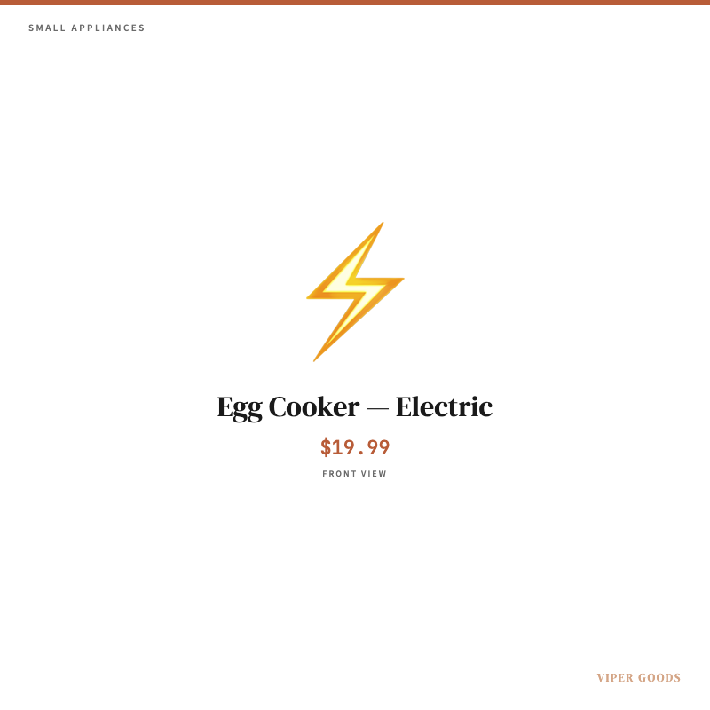 Egg Cooker — Electric — Front
