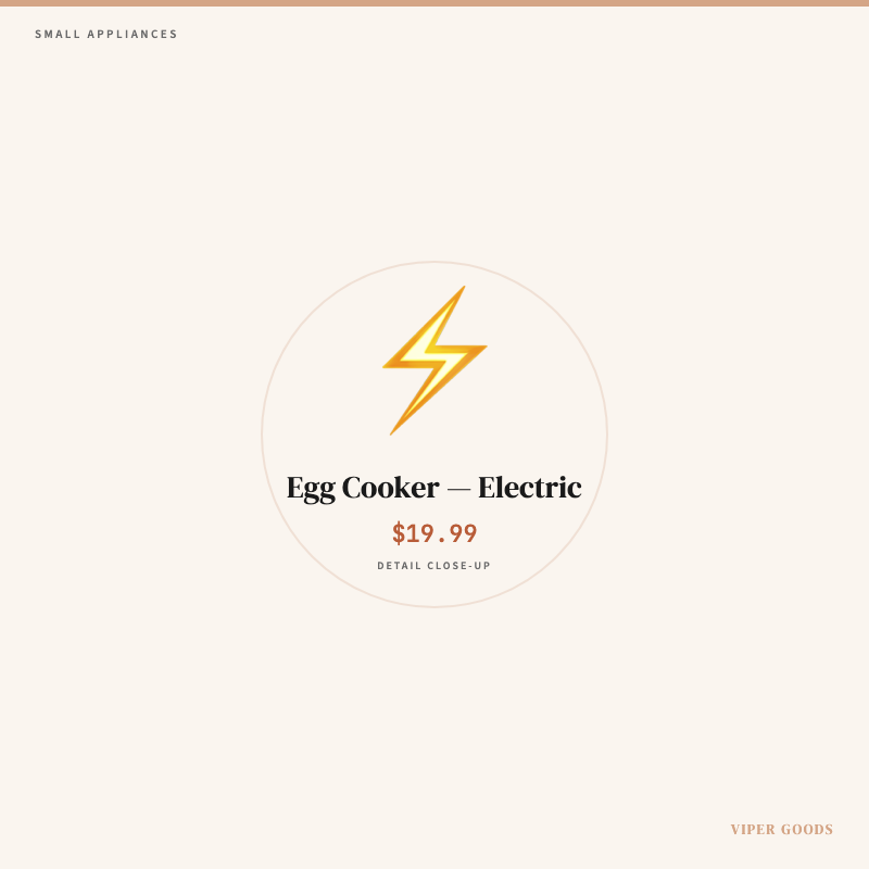 Egg Cooker — Electric — Detail