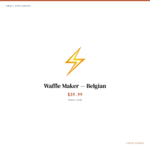 Waffle Maker — Belgian — Front