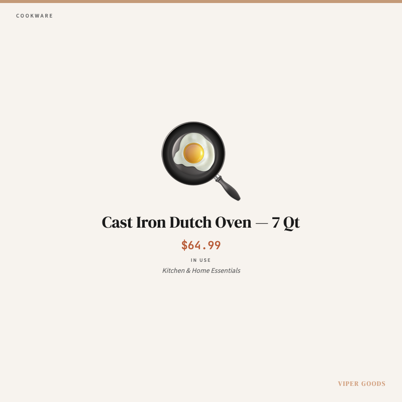 Cast Iron Dutch Oven — 7 Qt — Lifestyle