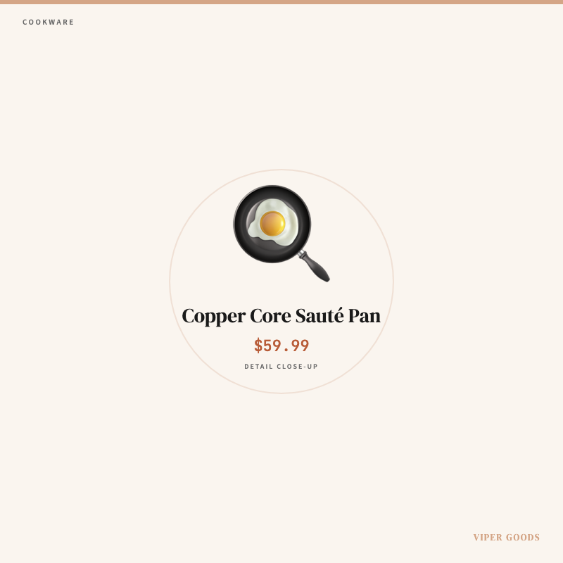 Copper Core Sauté Pan — Detail