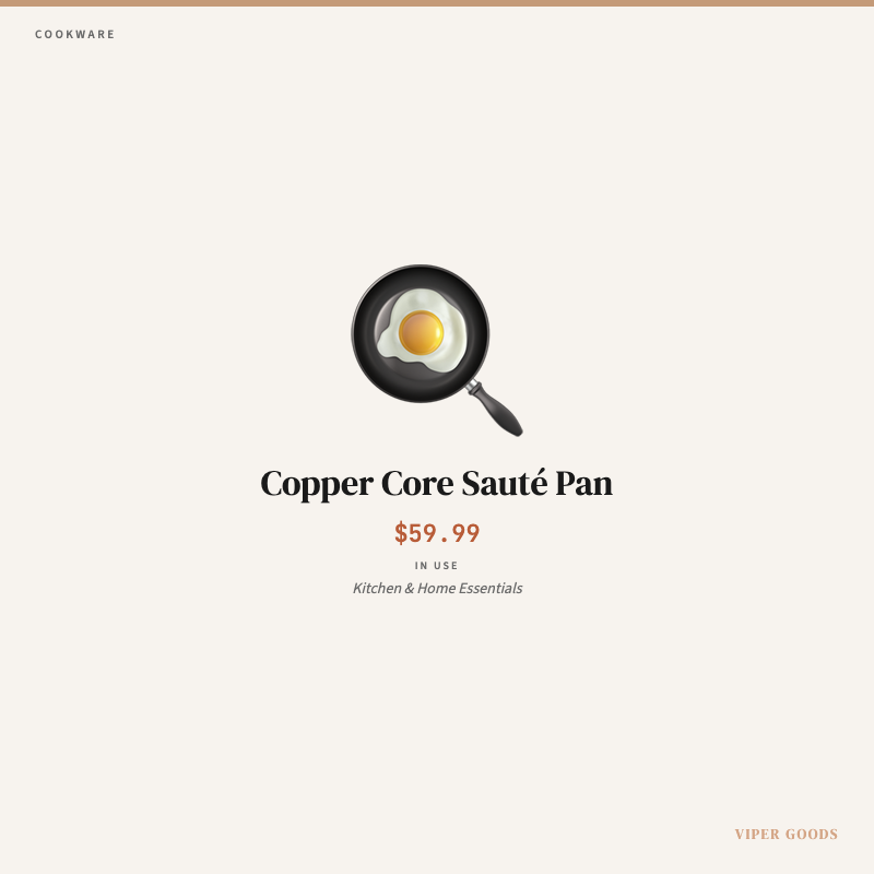 Copper Core Sauté Pan — Lifestyle
