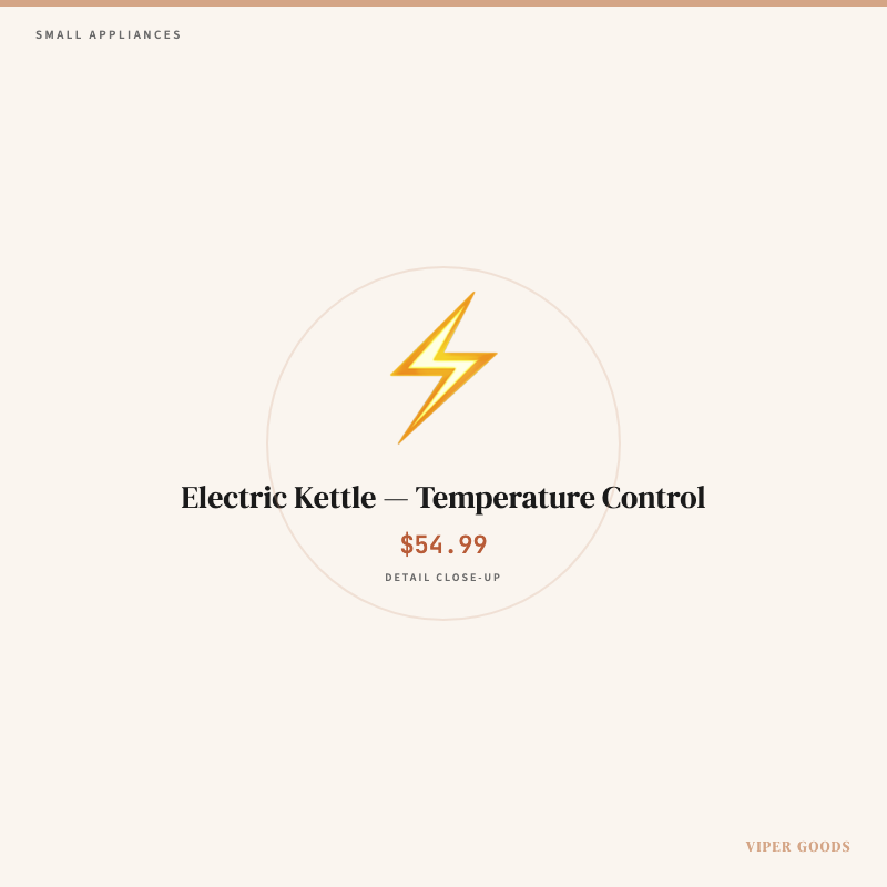 Electric Kettle — Temperature Control — Detail