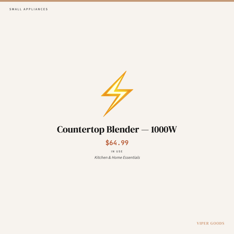 Countertop Blender — 1000W — Lifestyle