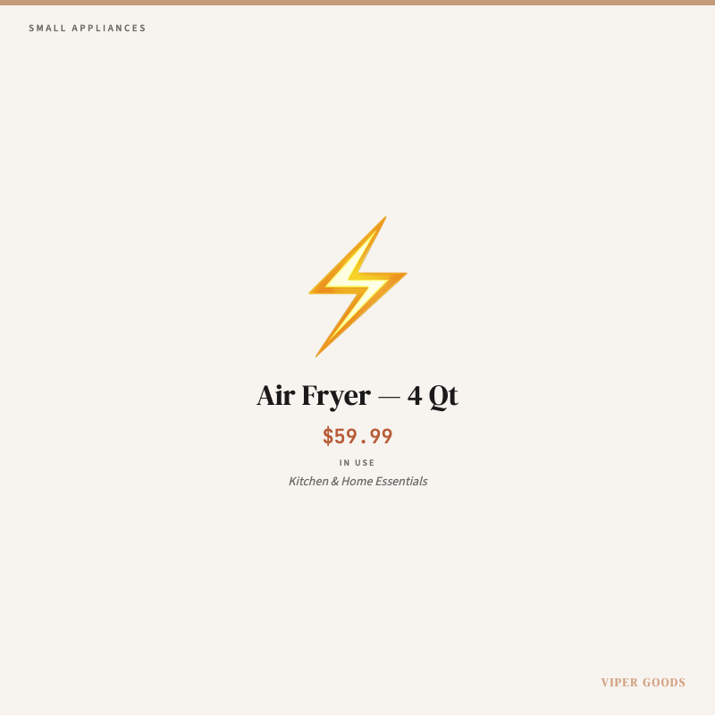 Air Fryer — 4 Qt — Lifestyle