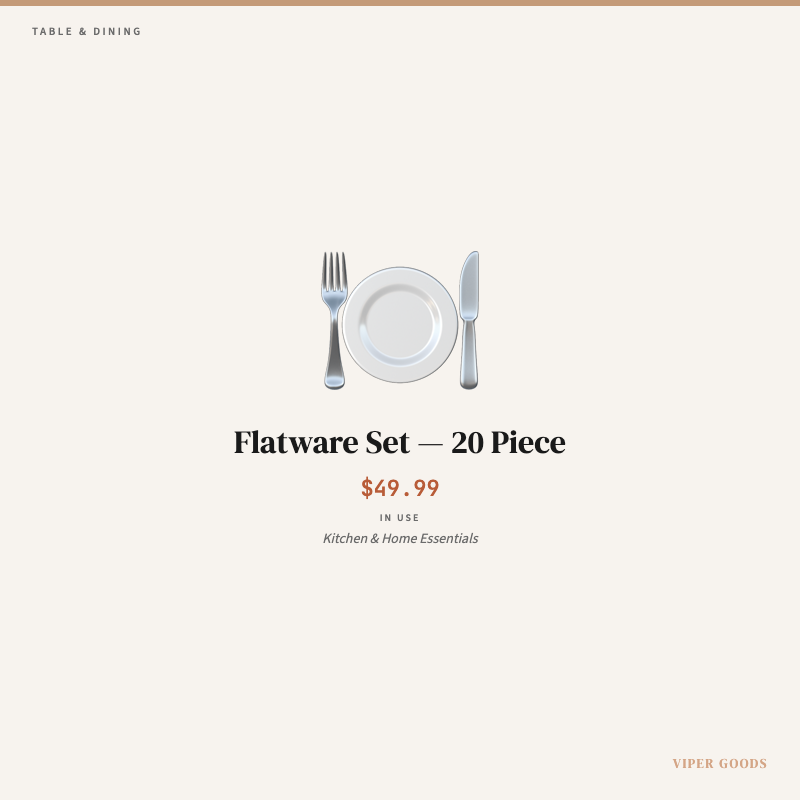 Flatware Set — 20 Piece — Lifestyle