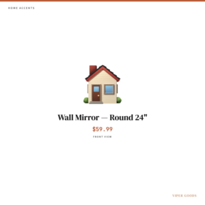 Wall Mirror — Round 24" — Front