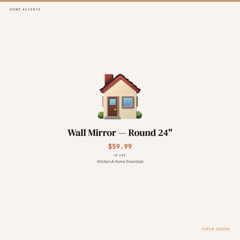Wall Mirror — Round 24" — Lifestyle