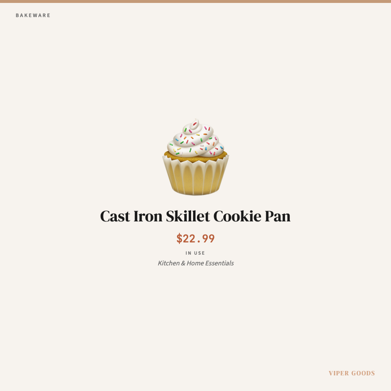 Cast Iron Skillet Cookie Pan — Lifestyle