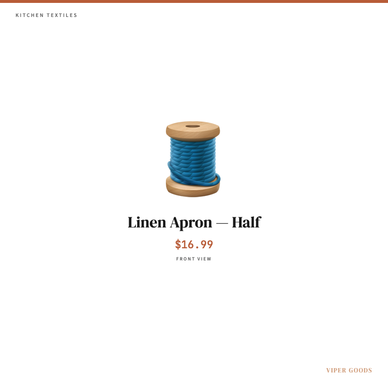 Linen Apron — Half — Front