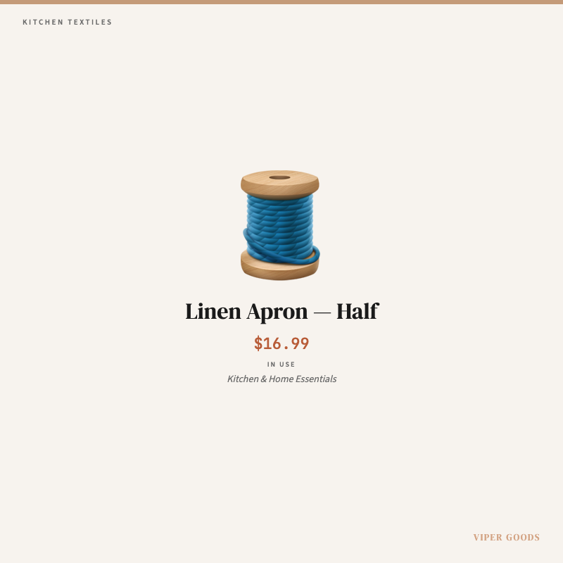 Linen Apron — Half — Lifestyle