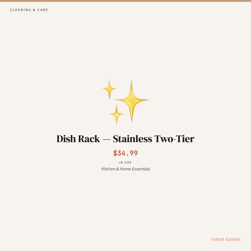 Dish Rack — Stainless Two-Tier — Lifestyle